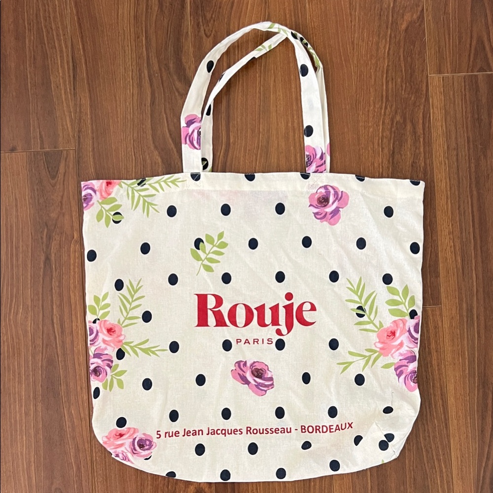 Rouje Floral Tote Bag - polka dots